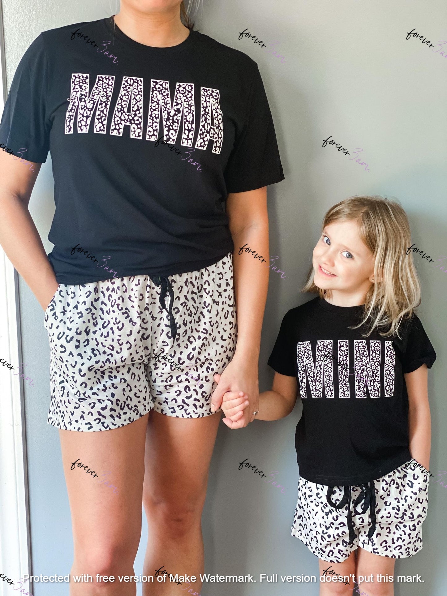 RTS: Custom Produced Leopard mommy and me lounge shorts-